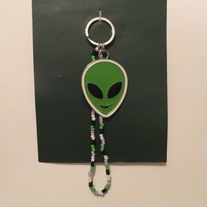 Alien Keychain with Multi Color beads